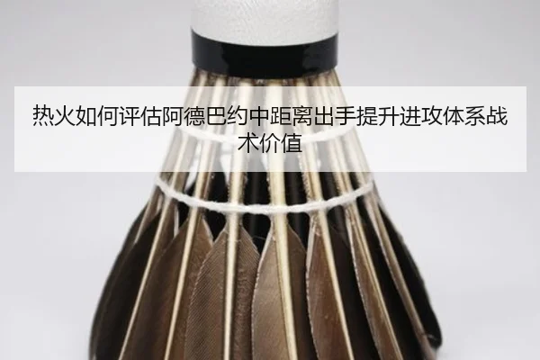 热火如何评估阿德巴约中距离出手提升进攻体系战术价值